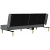 Dvivietė sofa-lova, šviesiai pilkos spalvos, audinys