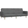 Dvivietė sofa-lova, šviesiai pilkos spalvos, audinys