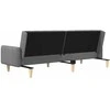 Dvivietė sofa-lova, šviesiai pilkos spalvos, audinys