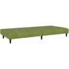 Dvivietė sofa-lova, šviesiai žalios spalvos, aksomas