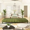 Dvivietė sofa-lova, šviesiai žalios spalvos, aksomas