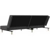 Dvivietė sofa-lova, tamsiai pilkos spalvos, audinys