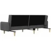 Dvivietė sofa-lova, tamsiai pilkos spalvos, audinys