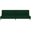 Dvivietė sofa-lova, tamsiai žalios spalvos, aksomas