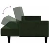 Dvivietė sofa-lova, tamsiai žalios spalvos, aksomas