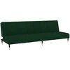 Dvivietė sofa-lova, tamsiai žalios spalvos, aksomas