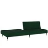 Dvivietė sofa-lova, tamsiai žalios spalvos, aksomas