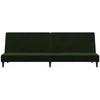 Dvivietė sofa-lova, tamsiai žalios spalvos, aksomas