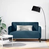 Dvivietė sofa, mėlyna, 109 cm, aksomas