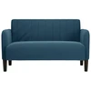 Dvivietė sofa, mėlyna, 109 cm, aksomas