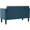 Dvivietė sofa, mėlyna, 111 cm, aksomas