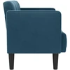 Dvivietė sofa, mėlyna, 111 cm, aksomas