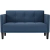 Dvivietė sofa, mėlyna, 111 cm, audinys