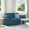 Dvivietė sofa, mėlyna, 160x77x82 cm, aksomas