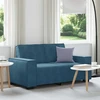 Dvivietė sofa, mėlyna, 160x78x84 cm, aksominis