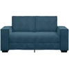 Dvivietė sofa, mėlyna, 160x78x84 cm, aksominis