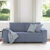 Dvivietė sofa, mėlyna, 180x77x82 cm, velvetas, audinys
