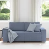 Dvivietė sofa, mėlyna, 180x77x82 cm, velvetas, audinys