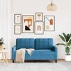Dvivietė sofa, mėlynos spalvos, 140cm, aksomas