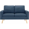 Dvivietė sofa, mėlynos spalvos, audinys