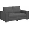 Dvivietė sofa Pilka 160 cm Dirbtinė oda