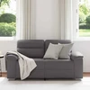 Dvivietė sofa, pilka, 160x81x84 cm, dirbtinė oda