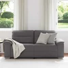 Dvivietė sofa, pilka, 180x81x84 cm, dirbtinė oda