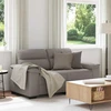 Dvivietė sofa, pilkai ruda, 160x81x84 cm, audinys