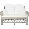 Dvivietė sofa, pilkos spalvos, ratanas