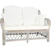 Dvivietė sofa, pilkos spalvos, ratanas
