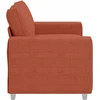 Dvivietė sofa, raudonai oranžinė, 160x77x82 cm, velvetas, audinys