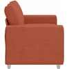 Dvivietė sofa, raudonai oranžinė, 160x77x82 cm, velvetas, audinys