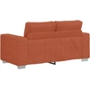Dvivietė sofa, raudonai oranžinė, 160x77x82 cm, velvetas, audinys