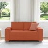 Dvivietė sofa, raudonai oranžinė, 160x77x82 cm, velvetas, audinys