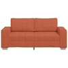 Dvivietė sofa, raudonai oranžinė, 180x77x82 cm, velvetas, audinys