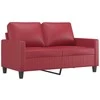 Dvivietė sofa, raudonojo vyno spalvos, 120cm, dirbtinė oda