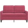 Dvivietė sofa, raudonojo vyno spalvos, 120cm, aksomas