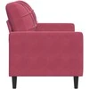 Dvivietė sofa, raudonojo vyno spalvos, 120cm, aksomas