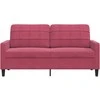 Dvivietė sofa, raudonojo vyno spalvos, 140cm, aksomas