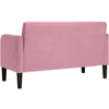 Dvivietė sofa, rožinė, 109 cm, aksomas