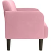 Dvivietė sofa, rožinė, 109 cm, aksomas