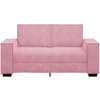 Dvivietė sofa, rožinė, 160x78x84 cm, aksomas