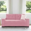 Dvivietė sofa, rožinė, 180x77x82 cm, aksomas