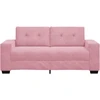 Dvivietė sofa, rožinė, 180x77x82 cm, aksomas