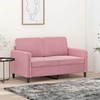 Dvivietė sofa, rožinės spalvos, 120cm, aksomas