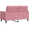 Dvivietė sofa, rožinės spalvos, 120cm, aksomas