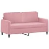 Dvivietė sofa, rožinės spalvos, 140cm, aksomas