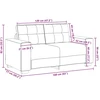 Dvivietė sofa, ruda, 160x77x82 cm, audinys