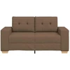 Dvivietė sofa, ruda, 160x77x82 cm, audinys