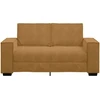 Dvivietė sofa, ruda, 160x78x84 cm, aksominė
